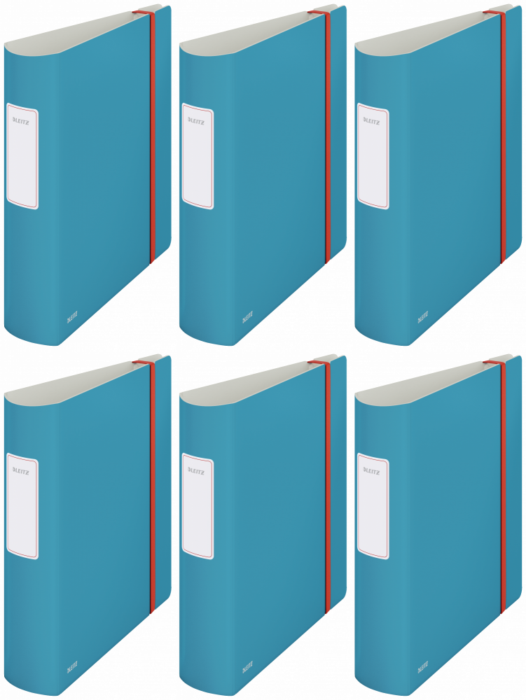 6x Segregator A4 Leitz 180° Active Cosy, 80mm, do 500 kartek, niebieski