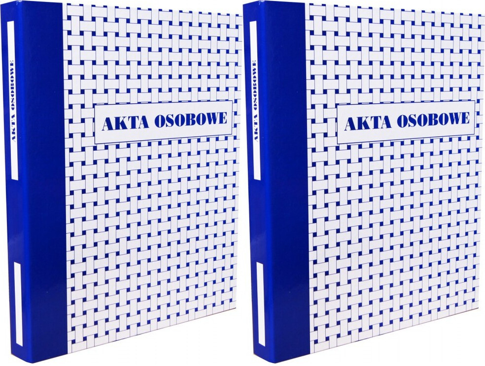 2x Segregator ringowy Konfex, do akt osobowych, A4, 30mm, niebieski