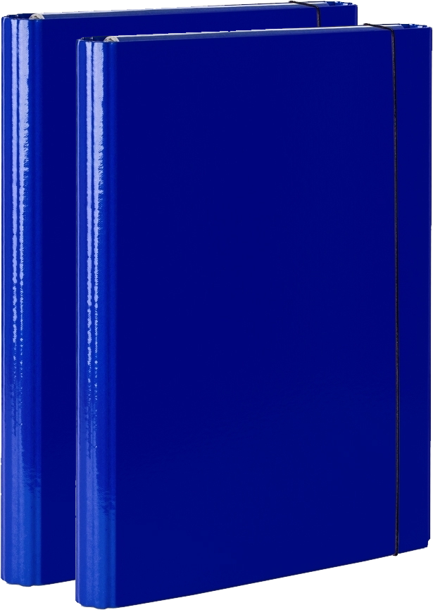 2x Teczka skrzydłowa z gumką VauPe, A4, 40mm, niebieski