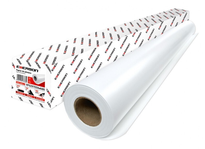 Papier do plotera Emerson, w roli, 80g/m2, 914mm x 50m, gliza 2"