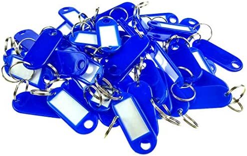 Zawieszki do kluczy Wisplast, jednostronne, 50 sztuk, niebieski