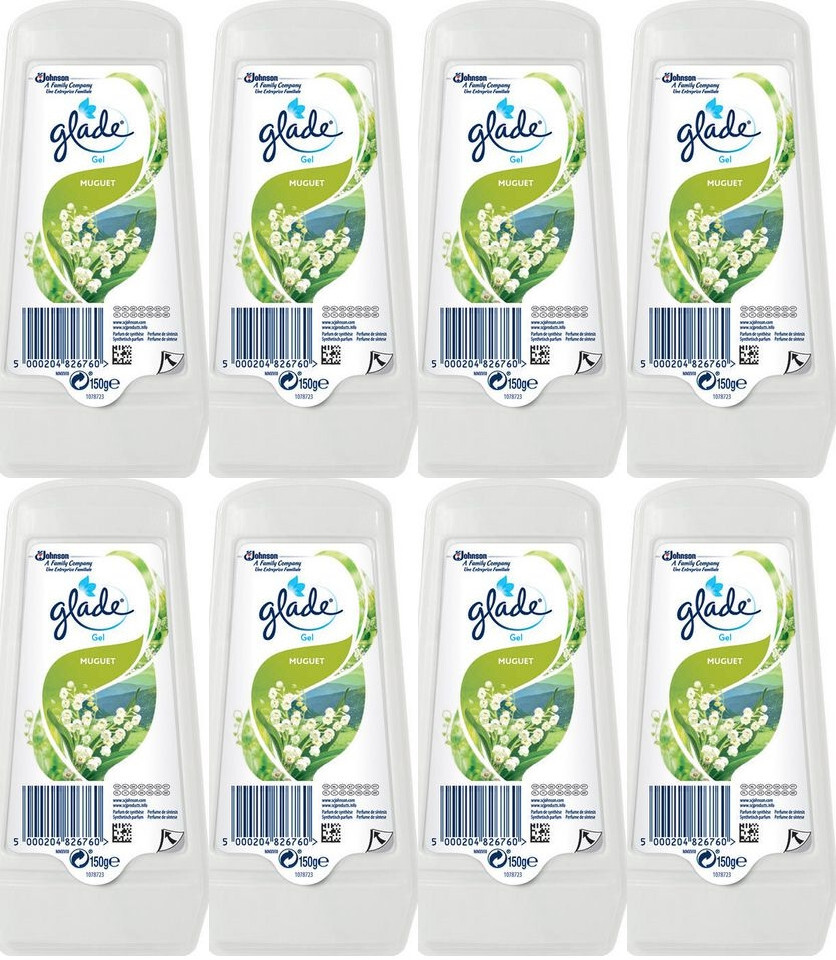 8x Odświeżacz powietrza Glade by Brise, konwaliowy, żel, 150g