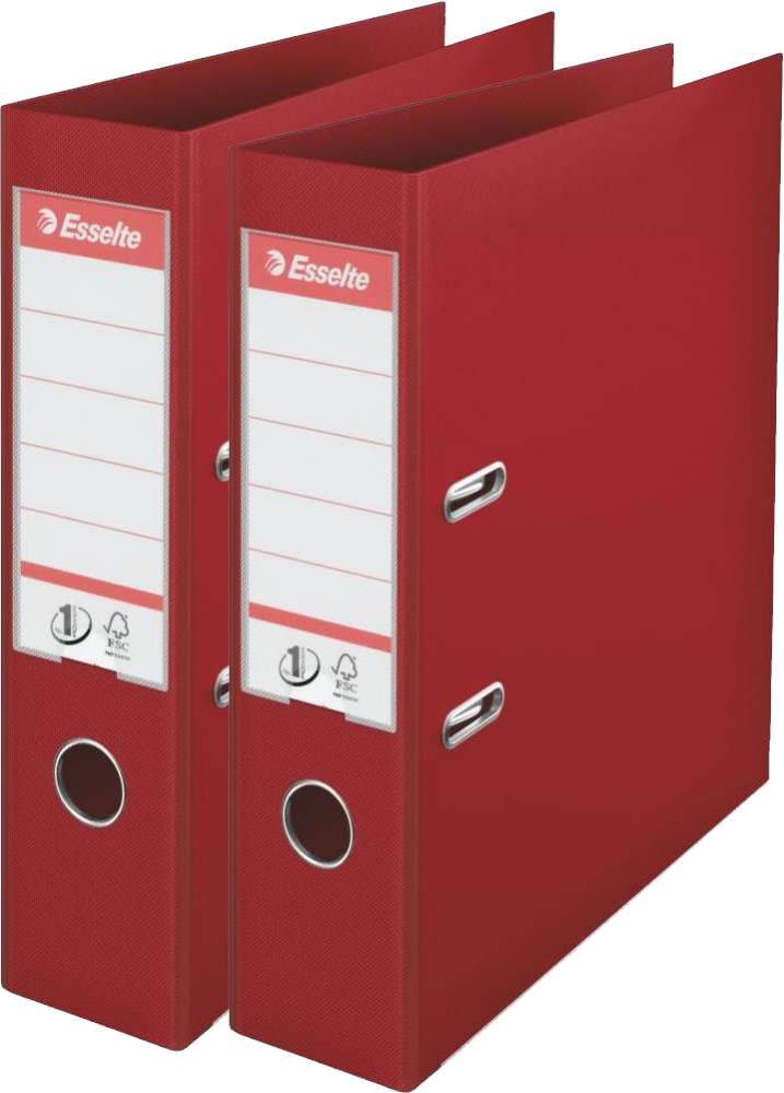 2x Segregator A4 Esselte No.1 Power, 75mm, do 500 kartek bordowy