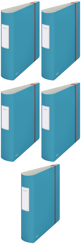 5x Segregator A4 Leitz 180° Active Cosy, 80mm, do 500 kartek, niebieski