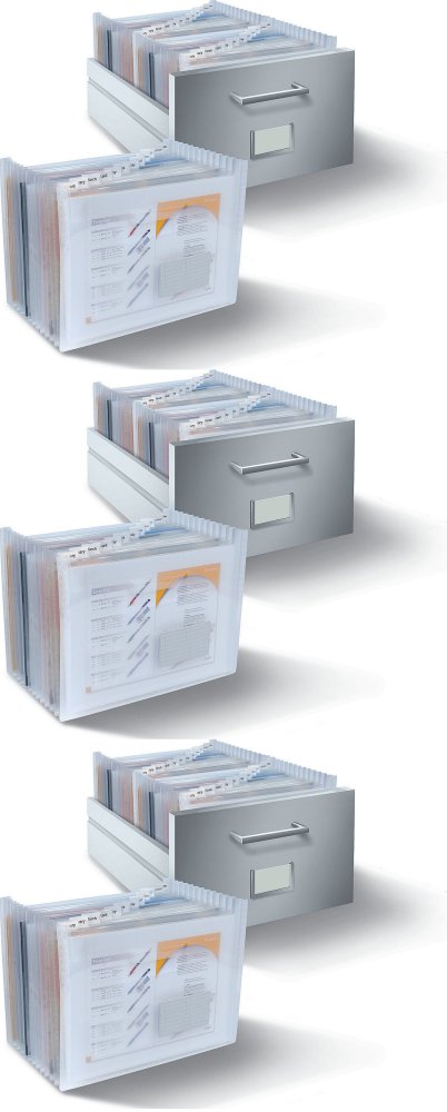 3x Organizer na dokumenty Pentel, system harmonijkowy, A4 13 kieszeni