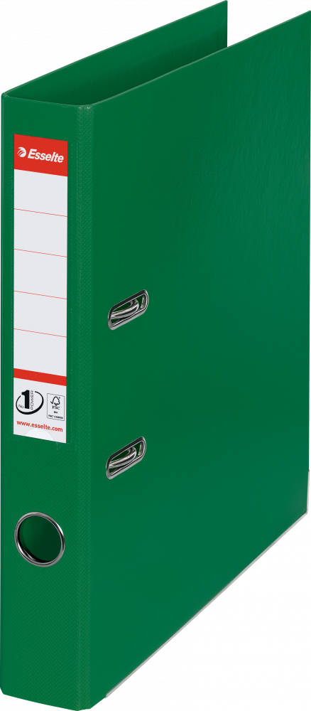 Segregator A4 Esselte No.1 Power, 50mm, do 350 kartek zielony