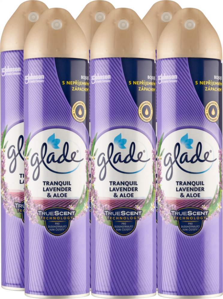 6x Odświeżacz powietrza Glade by Brise, spray, lawendowy, 300ml
