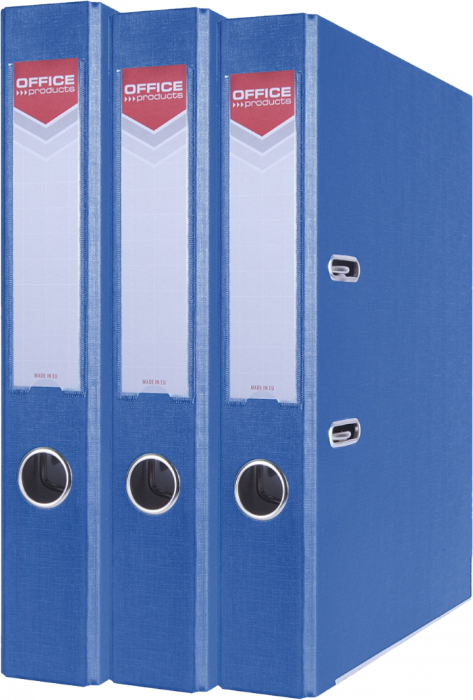 3x Segregator A4 Office Products Officer, z szyną, 55mm, niebieski