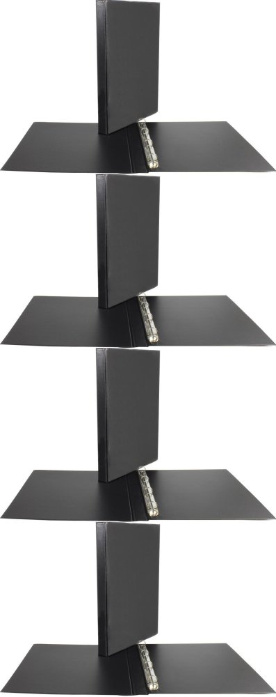 4x Segregator prezentacyjny Biurfol Panorama, A4, szerokość grzbietu 25mm, do 120 kartek, 4 ringi, czarny