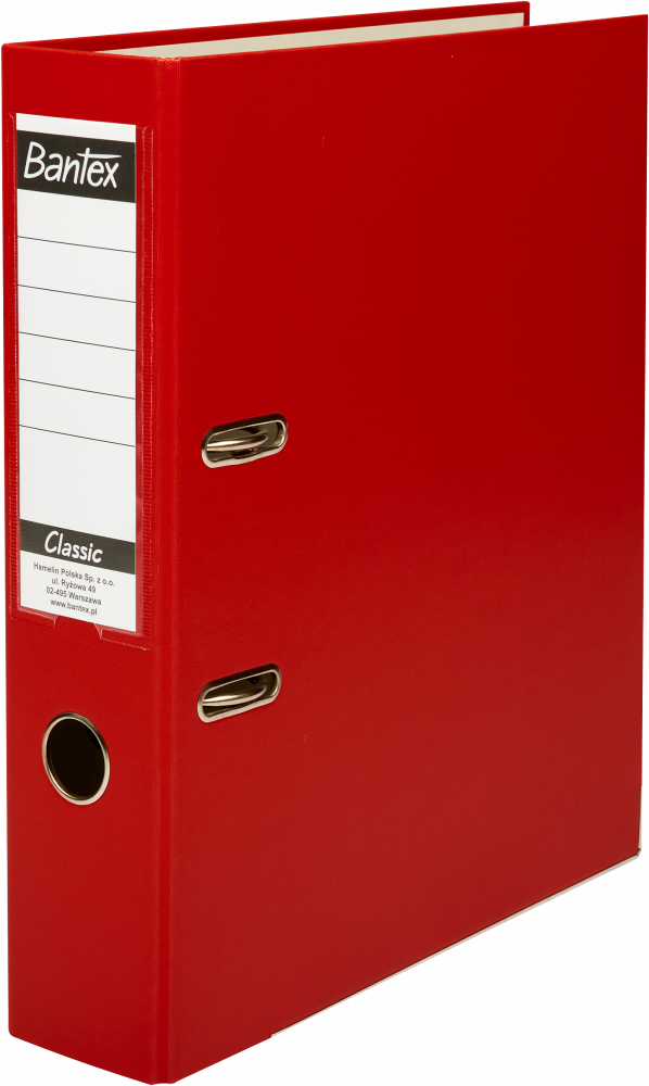 Segregator A4 Bantex Budget Classic, 75mm, do 500 kartek, czerwony