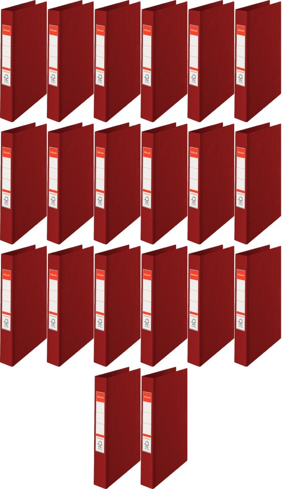 20x Segregator Esselte Vivida, A4, szerokość grzbietu 42mm, do 190 kartek, 2 ringi, bordowy