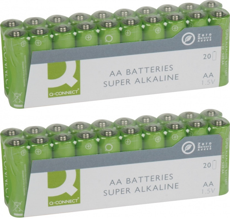 2x Bateria super-alkaliczna Q-connect, AA, LR06, 1.5V, 20 sztuk