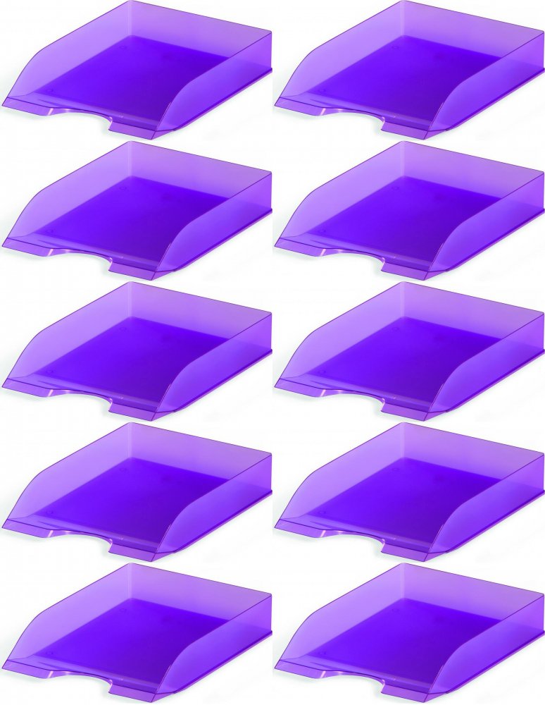 10x Półka na dokumenty Durable Basic, A4, plastikowa, fioletowy