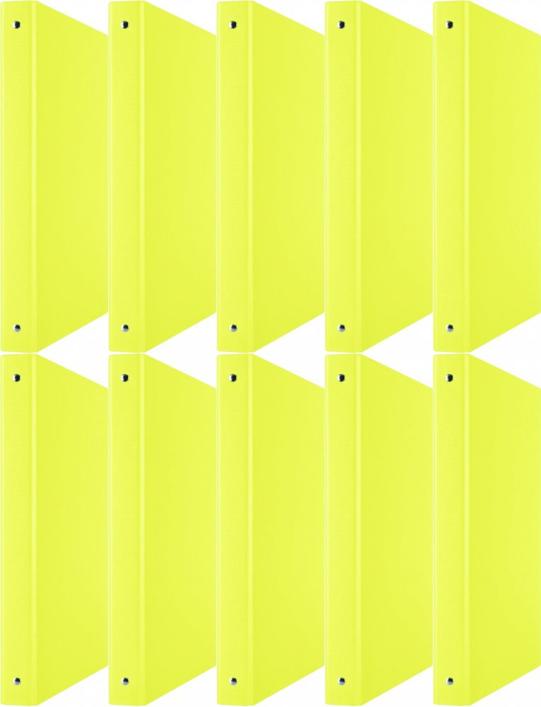 10x Segregator Donau, A4, szerokość grzbietu 35mm, 4 ringi, żółty