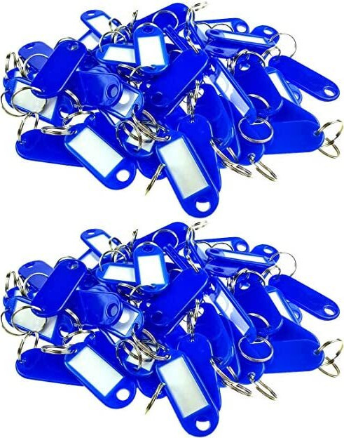 2x Zawieszki do kluczy Wisplast, jednostronne, 50 sztuk, niebieski