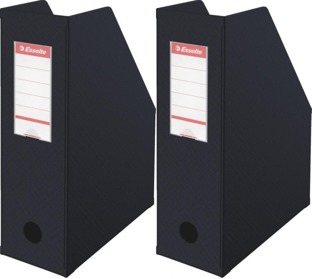 2x Organizer PCV na dokumenty składany Esselte, A4, 100mm, do 1000 kartek, czarny