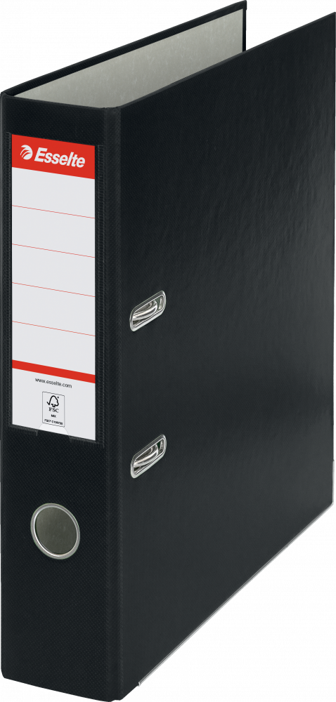 Segregator A4 Esselte, 75mm, do 500 kartek, ekonomiczny, czarny