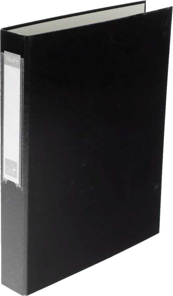 Segregator VauPe FCK, A4, szerokość grzbietu 40mm, do 150 kartek, 2 ringi, czarny