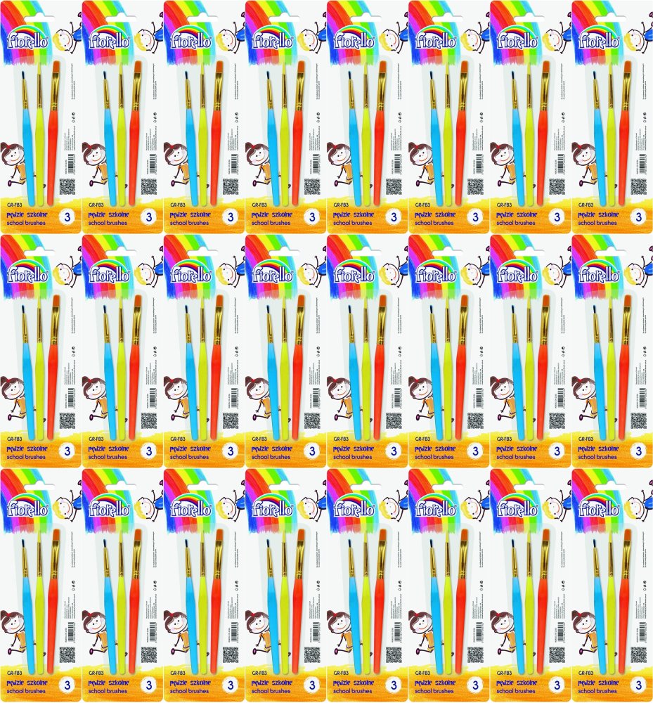 24x Pędzle GR-FB3 Fiorello, 3 sztuki