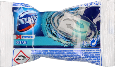Kostka do WC Domestos, 3w1, zapas, Ocean, 35g