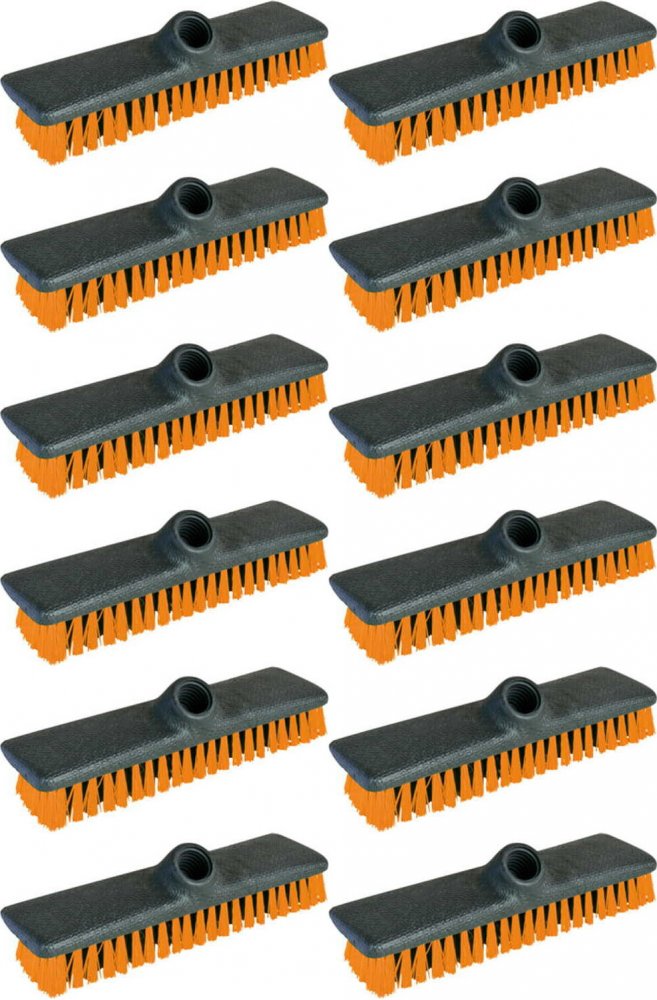 12x Szczotka/szrober do szorowania Azur Twigi, z gwintem na kij, 25cm, mix kolorów