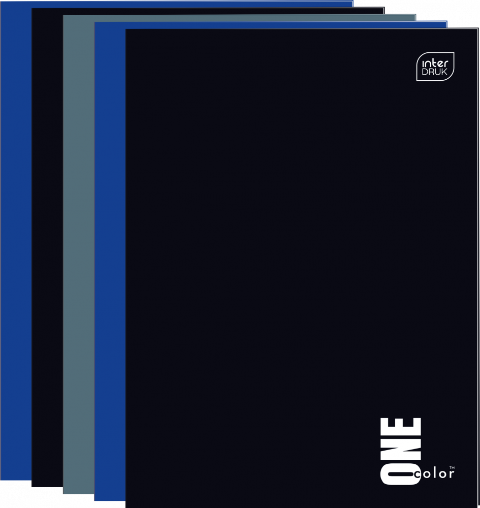 5x Zeszyt w kratkę Interdruk UV One Color, A4, 96 kartek, mix kolorów