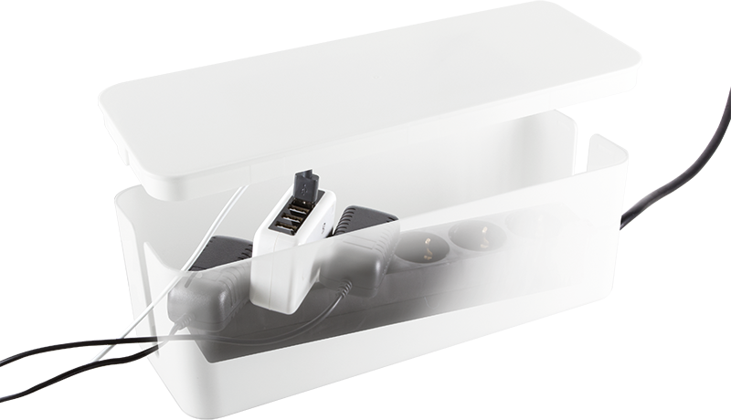 Organizer do kabli LogiLink Cable Box, 407x157x133.5mm, biały