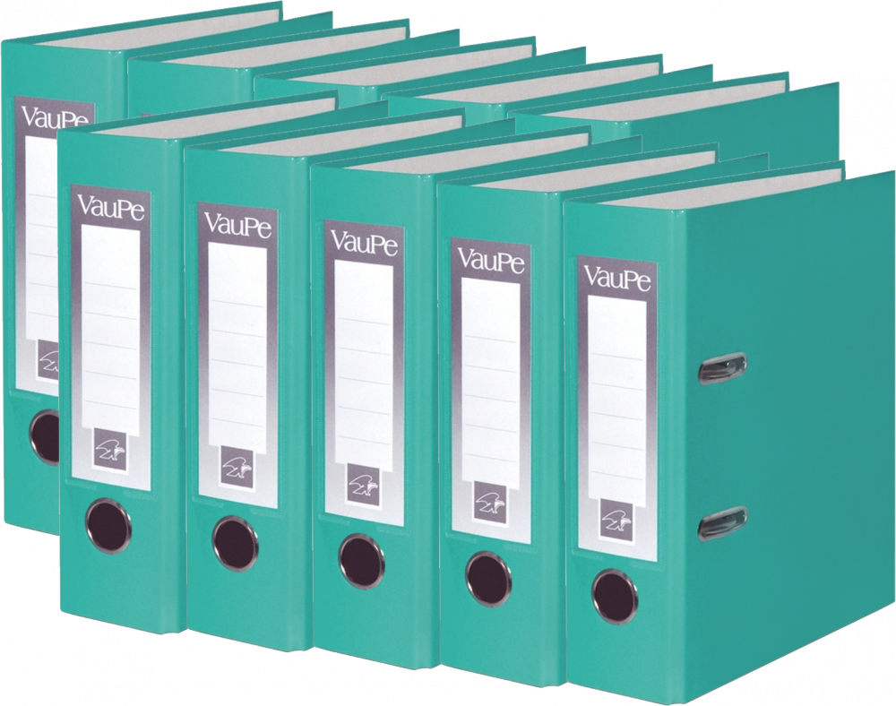 10x Segregator A5 VauPe FCK, 75mm, do 500 kartek, turkusowy