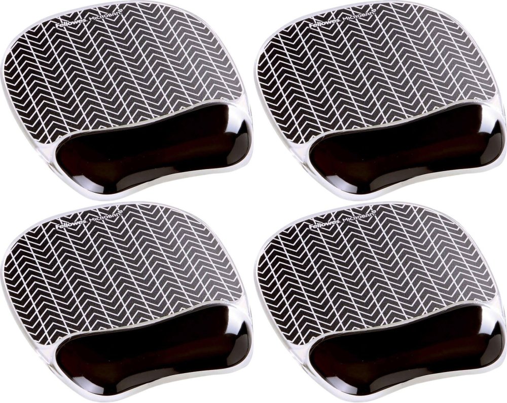 4x Podkładka żelowa pod mysz Fellowes, 35x200x23mm, fotograficzna - szewron