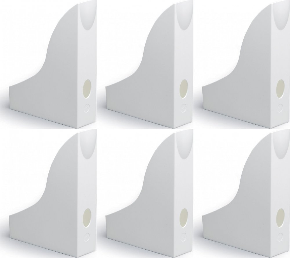 6x Organizer na dokumenty Durable Basic, A4, 73mm, do 730 kartek, biały