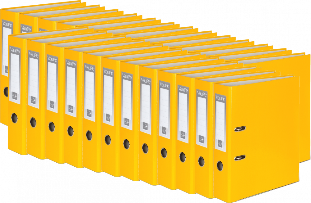 25x Segregator A4 VauPe FCK, 75mm, do 500 kartek, żółty