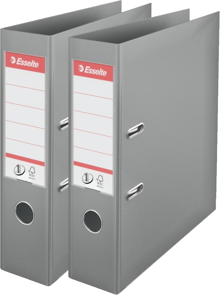 2x Segregator A4 Esselte No.1 Power, 75mm, do 500 kartek szary