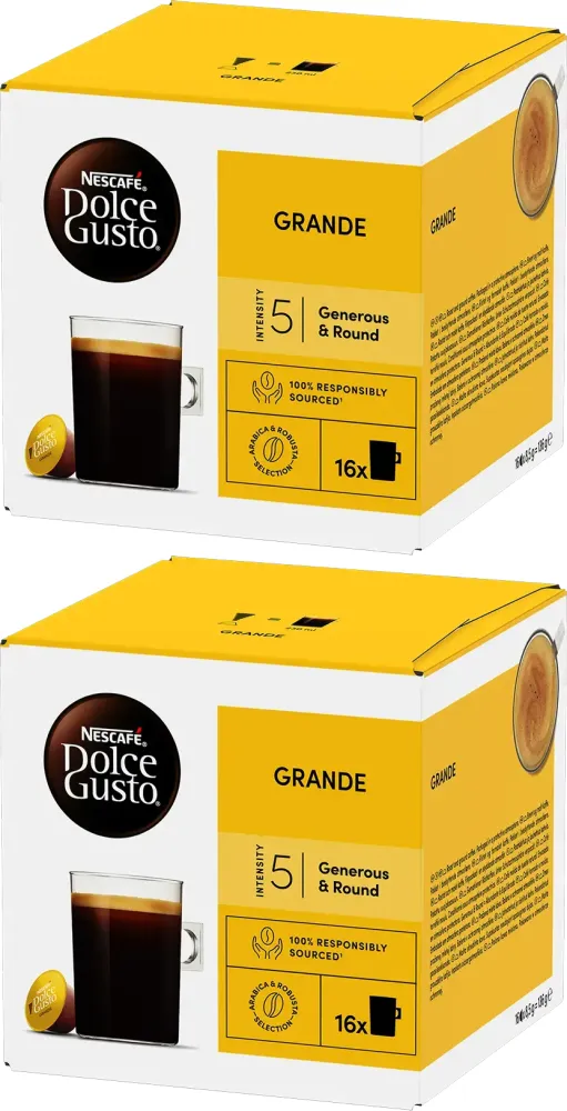 2x Kapsułki do ekspresu Nescafe Dolce Gusto Grande, 30 sztuk