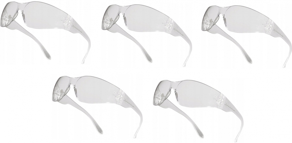 5x Okulary ochronne Delta Plus Brava2 Clear, UV400, bezbarwny