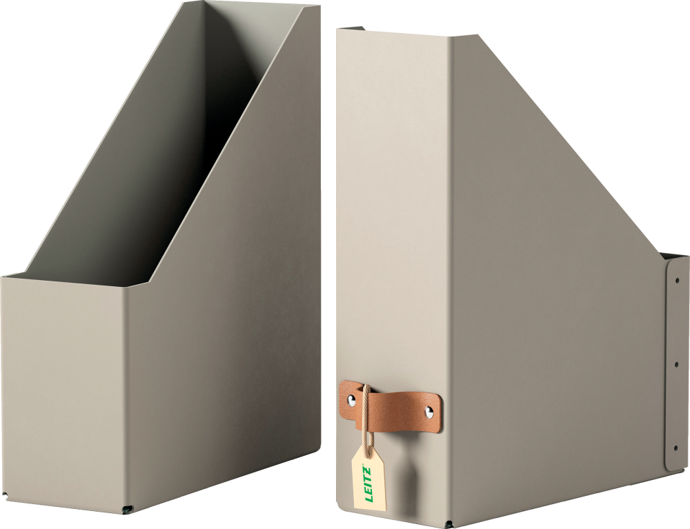 Organizer kartonowy na dokumenty Leitz Puro, z tektury z recyklingu, A4, 100mm, do 900 kartek, 2 sztuki, beżowy