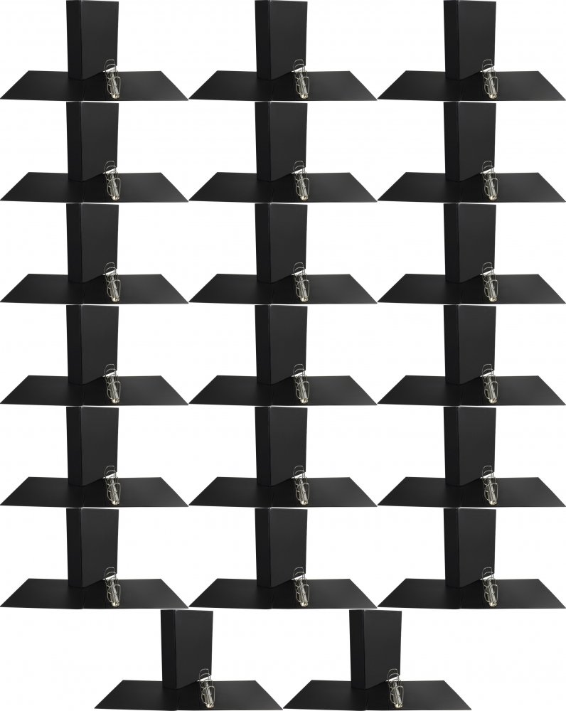 20x Segregator prezentacyjny Biurfol, A4, szerokość grzbietu 65mm, do 280 kartek, 4 ringi, czarny