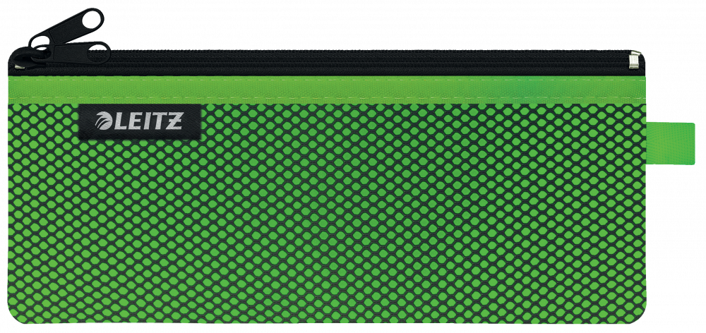 Koszulka/saszetka z suwakiem Leitz Wow, 2 przegródki, rozmiar M, 1 sztuka, zielony