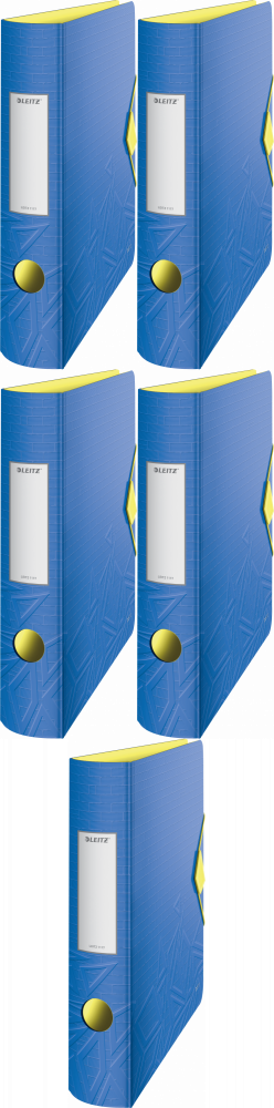 5x Segregator A4 Leitz 180° Active Urban Chic, 65mm, do 350 kartek, niebieski