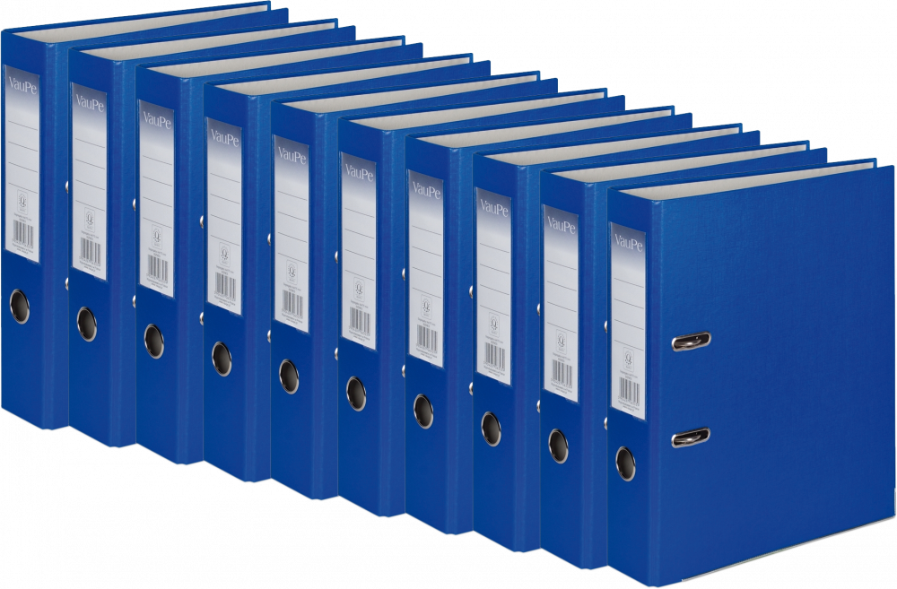 10x Segregator A4 VauPe Biznes, 75mm, niebieski