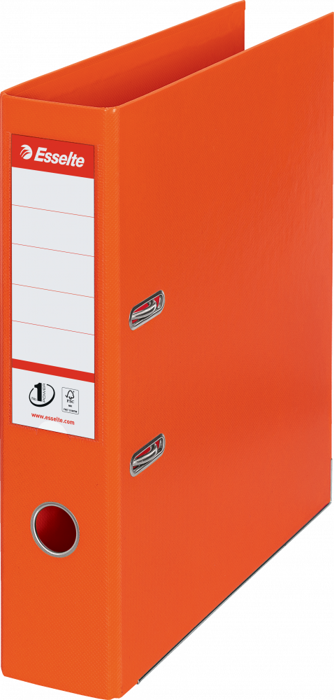 Segregator A4 Esselte No.1 Power, 75mm, do 500 kartek pomarańczowy