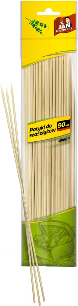 Patyczki do szaszłyków Jan Niezbędny, długie, 50 sztuk
