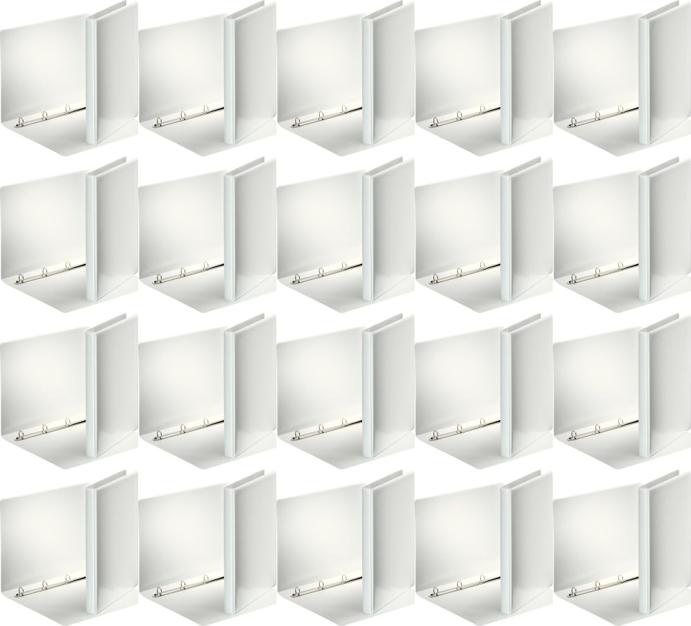 20x Segregator prezentacyjny Esselte Panorama, A4, szerokość grzbietu 30mm, do 140 kartek, 4 ringi, biały