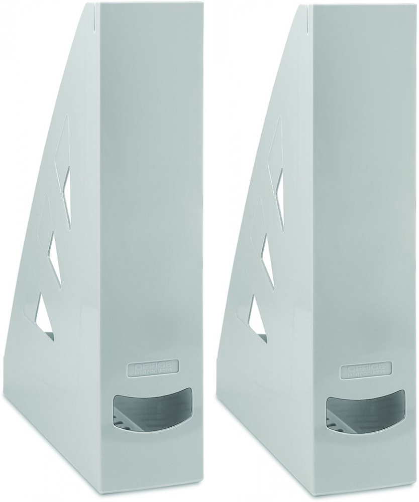 2x organizer na dokumenty Office Products, ażurowy, A4, 70mm, szary