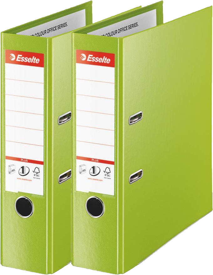2x Segregator A4 Esselte No.1 Vivida Plus, 80mm, do 600 kartek zielony