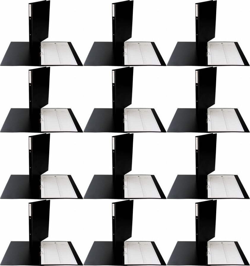 12x Segregator ringowy Biurfol, do akt osobowych, A4, 30mm, czarny