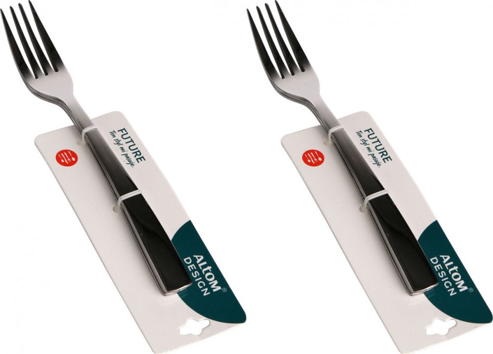 2x Widelec Altom Design Future, 3 sztuki, srebrny