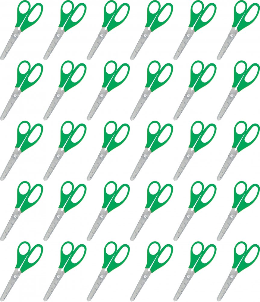 36x Nożyczki Fiorello GR-1507, zaokrąglone, 13cm, mix kolorów