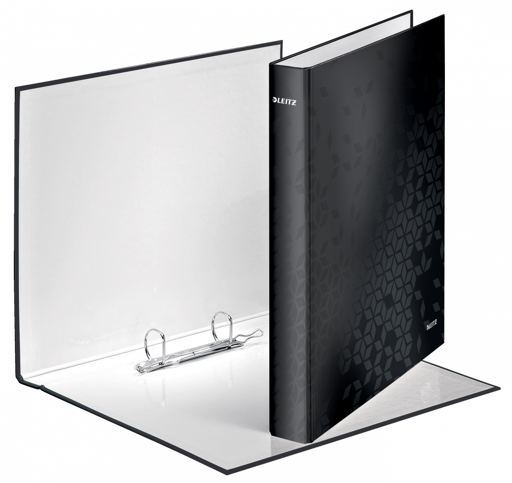 Segregator ringowy Leitz Wow, A4, szerokość grzbietu 40mm, 2 ringi, czarny
