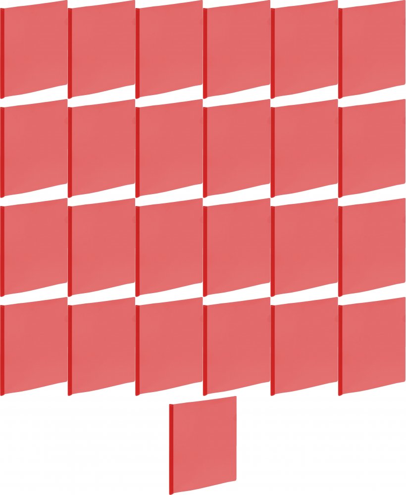 25x Skoroszyt plastikowy bez oczek Grand 9111, zaciskowy, A4, do 40 kartek, czerwony