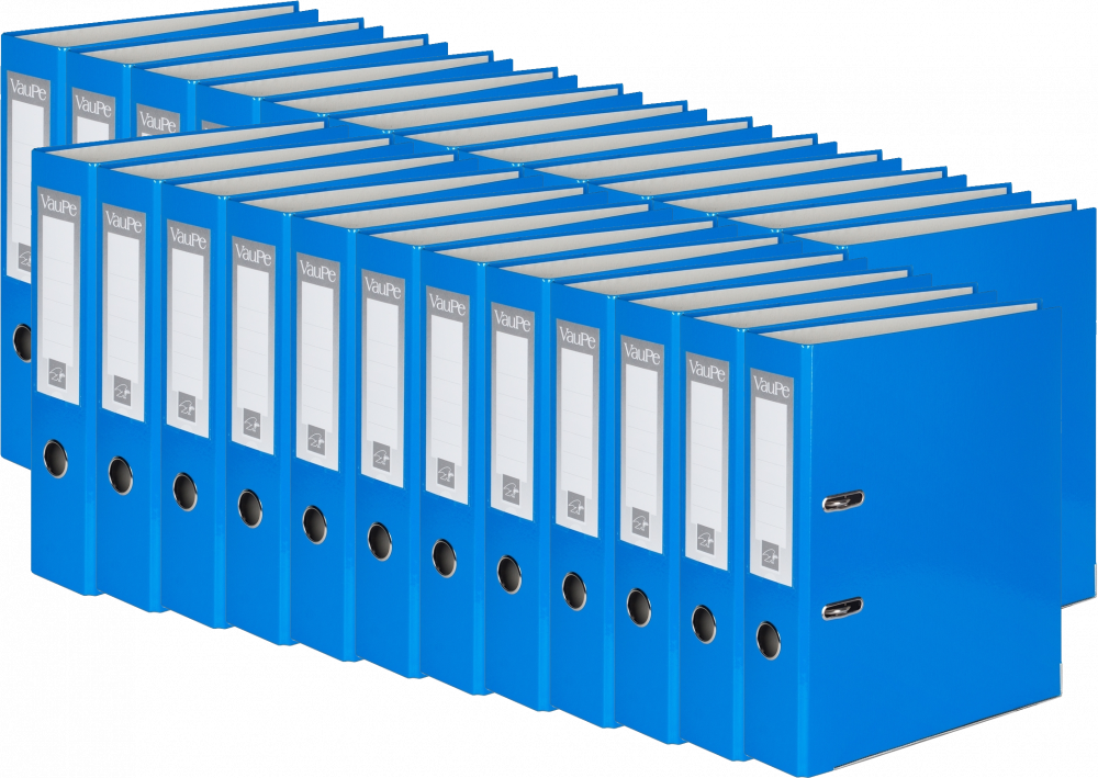 25x Segregator A4 VauPe FCK, 75mm, do 500 kartek, jasnoniebieski